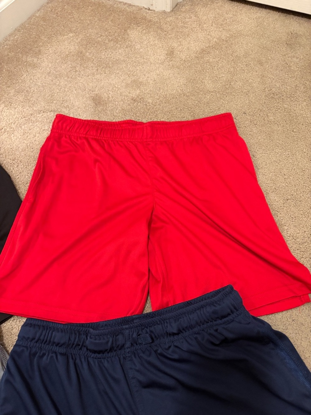 Boys husky Athletic Shorts - Black, Red, Gray, Navy - Picture 3 of 9